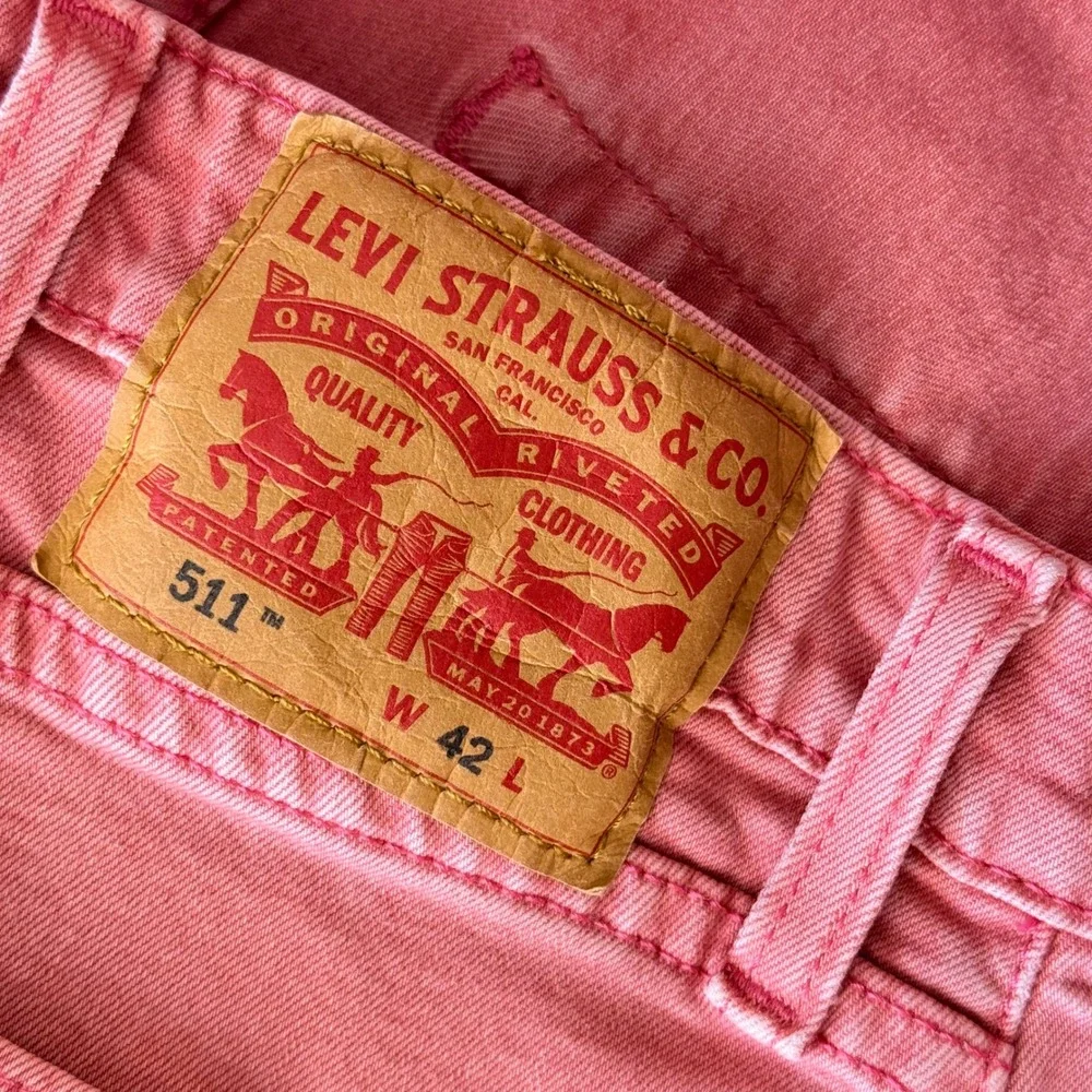 Levi's 511 Fruit Dove Pink Slim Cut-Off Denim Jorts Men's 42